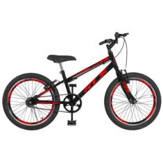 Bicicleta Aro 20 Kls Free Gold V-Brake Mtb, Preto, Vermelho