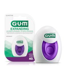 Fio Dental GUM Expanding, Fio expansível, para limpeza interdental, 40 metros, Gum
