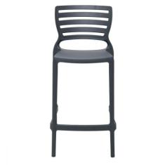 Banqueta Sofia Grafite Em Polipropileno E Fibra Tramontina