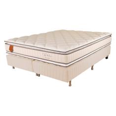 Cama Box King Size (Box + Colchão) 193X203X65 Bali Prorelax Molas Ensacadas Pillow Top Duplo - Bege