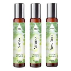 Kit 3 Perfumes Spray 10ml Feminino - Notas Verdes Charmosas - Essência