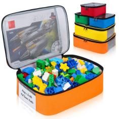Sacos de armazenamento de brinquedos Tesuko para LEGO Bricks, pacote com 5 unidades com crachá