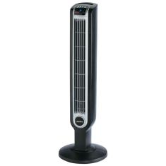 Ventilador de Torre Elétrico Portátil com Ionizador de Ar Fresco, Timer e Controle Remoto para Uso Interno, 2505 Lasko,Preto