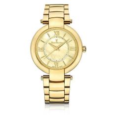 Relógio Pulso Jean Vernier Masculino Aço Dourado Jv01143