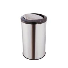 Lixeira Inox Basculante 35 Litros Tampa Flip Top Cesto Lixo - CCM, Pre