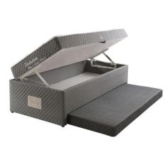 Cama Baú c/Auxiliar Conjugado Solteiro: Colchão Molas Bonnel MH1443 Ev