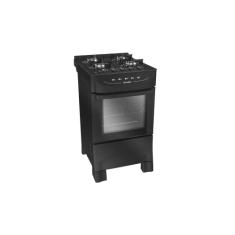 Fogão Mueller preto fosco 4 Bocas com mesa de vidro e acendimento Mfv4bb