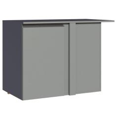 Balcão De Canto 1 Porta Suspenso Cinza Nice Madesa Cinza