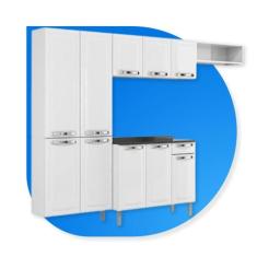 Cozinha Compacta Itatiaia Rose Completa com 4 Peças 10 portas e 1 gave
