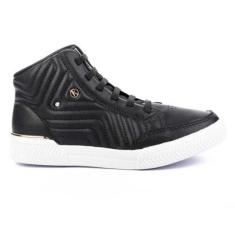 Tênis Casual Feminino Abotinado Preto Kolosh C3014-0001-Feminino