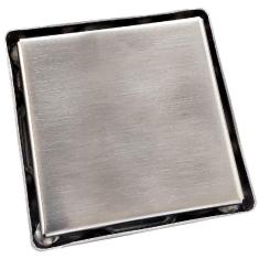 Ralo Oculto Duplo Quadrado 10x10cm Inox