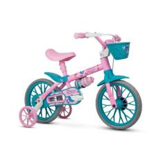Bicicleta Infantil Aro 12 Charm Nathor Com Rodinhas Menina