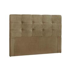 Cabeceira Cama Box Estofada Queen Queen Clean Plus Suede Marrom Taupe - Simbal