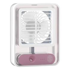 Ventilador Luminária Abajur Umidificador Ar Recarregável Usb - Relet