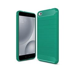 Capa para Xiaomi Mi 5C, capa de material de fibra de carbono, suave antiderrapante, macia, anti-impressões digitais, capa totalmente protetora para Xiaomi Mi 5C