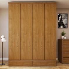 Guarda-roupa 4 Portas 3 Gavetas 100% Mdf Urbano Cedro