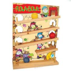 Rola Bola De Madeira Brinquedo Educativo