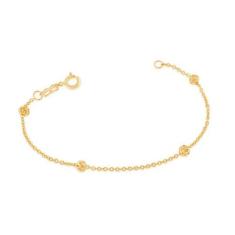 Pulseira banhado ouro 3x 24k 18k e 22k feminina infantil para bebe rom