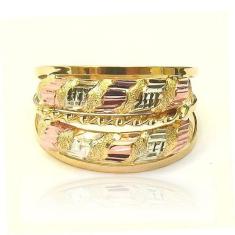 Anel de Ouro 3 Aros 18k Feminino Bello Cororato - Meu Anel, 14