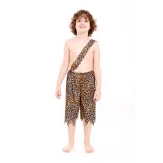 Fantasia de Carnaval Menino Das Cavernas Estampado Infantil - Fantasia