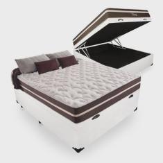 Cama Box Bau Casal + Colchao Classic Molas Superlastic (138x188x60) - Anjos