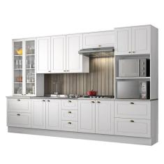 Cozinha Completa Americana 6 Peças Com Torre Quente 2 Fornos Branco - Móveis Henn Branco