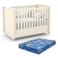 Berço Americano Tutto New Off White E Colchão Baby Physical - Matic Móveis Off White