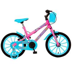 Bicicleta Infantil Aro 16 Colli Aurora Fest Freio V-Brake 1 Marcha Cestinha