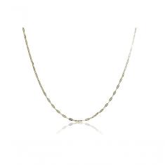 Colar Cumprido Com Mini Elos Folheado Em Ouro 18k