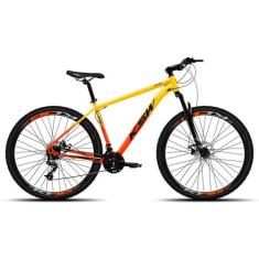 Bicicleta Aro 29 KSW XLT100 27v Com Shimano Freio Hidráulico, Laranja 
