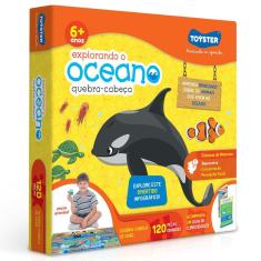 Quebra-Cabeça Grande - 120 Peças - Explorando o Oceano - Toyster