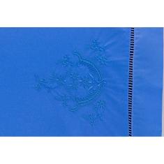 Jogo De Lençol Cama Viúva 100% Algodão 200 Fios 3 Peças Azul