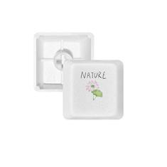 Teclado mecânico Lotus Plant Island Painting PBT branco OEM sem marcação