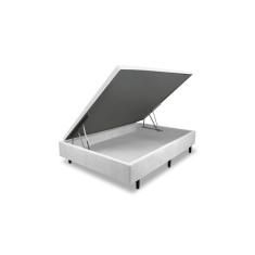 Base Box para Colchão de Casal MGA Lift Cotton com Baú e Pistão à Gás - 39x138x188cm