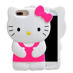 MONEHOYSY Capa de desenho animado para iPhone 8/7/6 Plus 5,5 polegadas, moda fofa 3D Kawaii silicone macio animal protetor gel à prova de choque capa traseira de gel à prova de choque para crianças