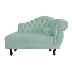 Recamier Larissa Lado Esquerdo 1,20 cm Veludo Acqua - Montanaris Decor