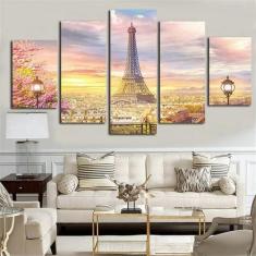 Quadro Paris Torre Eiffel França Paisagem Colorido - Plinplin