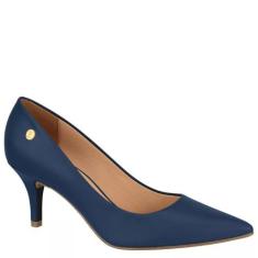Sapato Feminino Scarpin Salto Baixo Vizzano 1185702, Marinho pelica, 3