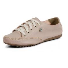 Tênis Casual em Couro Hfast Shoes com Cadarço Detalhe em Pedra e Costu