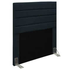 Cabeceira Para Cama Box Solteiro 90CM Rubi D10 Suede Preto - Mpozenato