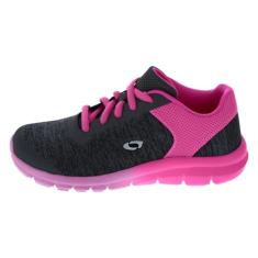 Cross Trekkers Tênis de corrida Gusto para meninos e meninas, Cinza escuro/rosa, 17
