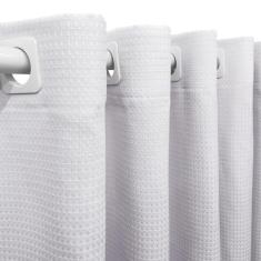 Cortina 2,40x1,30 Sala Quarto Cozinha Tecido Piquet - Shoppingnet, Bra