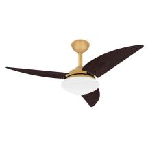 Ventilador Teto Class Dourado 3 Pás Potente Sala Ventax 220V