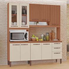 Armário de Cozinha Lumière 100 MDF 9 Portas e 3 Gavetas - MH Móveis, F