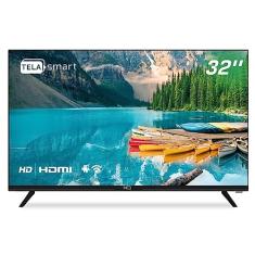 HQ Smart TV LED 32" HD com Conversor Digital Externo 3 HDMI 2 USB WI-FI Android 11 Design Slim HQSTV32NY