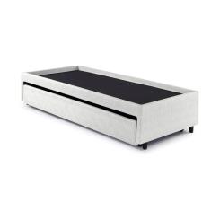 Bicama Box para Dois Colchões Solteiro Courino Branco