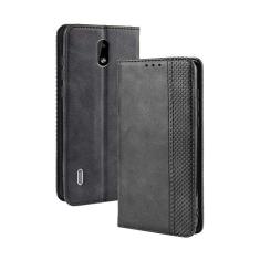 Capa para Nokia 3.1C, capa flip carteira de couro para Nokia 3.1C, capa magnética retrô para celular, capa carteira de telefone com compartimentos para cartões
