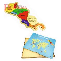 Quebra-Cabeça Mapa da América Central Educativo Países e Capitais - Dr
