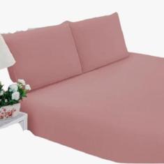Jogo de Lençol De Cama Casal Queen 3 Peças Percal 400 Fios - Luckbaby0