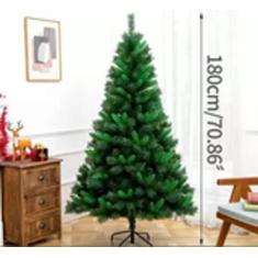 Árvore de Natal Pinheiro Grande Cheia Luxo 1,80 600 Galhos - Br - SA